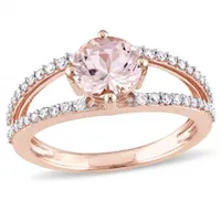 Julianna B 14K Rose Gold Morganite & Diamond Ring