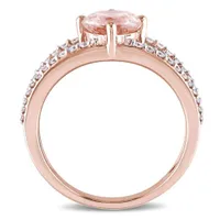 Julianna B 14K Rose Gold Morganite & Diamond Ring