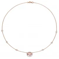 Julianna B 14K Rose Gold Morganite, White Sapphire & Diamond Necklace