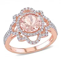 Julianna B 14K Rose Gold Morganite & Diamond Ring