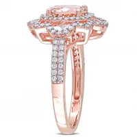 Julianna B 14K Rose Gold Morganite & Diamond Ring