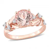 Julianna B 10K Rose Gold Morganite & Diamond Ring