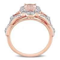 Julianna B 10K Rose Gold Morganite & Diamond Ring