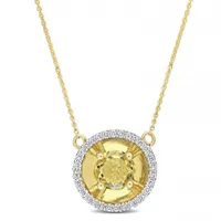 Julianna B 10K Yellow Gold Citrine & Diamond Fashion Pendant