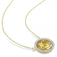 Julianna B 10K Yellow Gold Citrine & Diamond Fashion Pendant