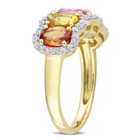 Julianna B 14K Yellow Gold Multi Colour Sapphire Ring