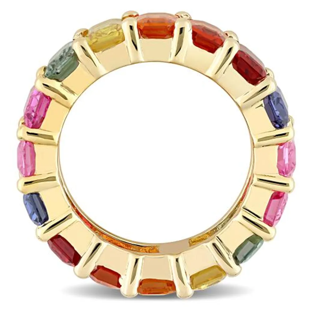 Julianna B 14K Yellow Gold Multi Colour Sapphire Eternity Ring