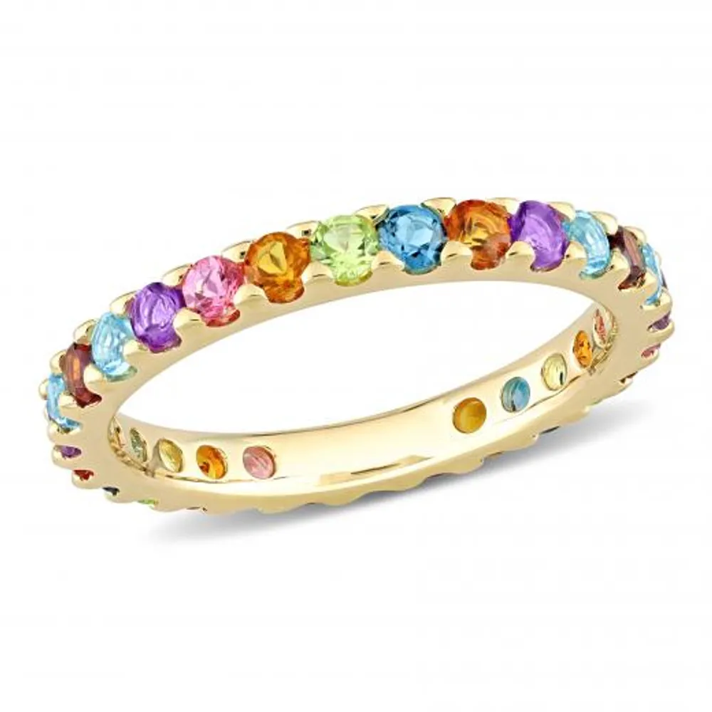 Julianna B 10K Yellow Gold Multi Gemstone Eternity Ring