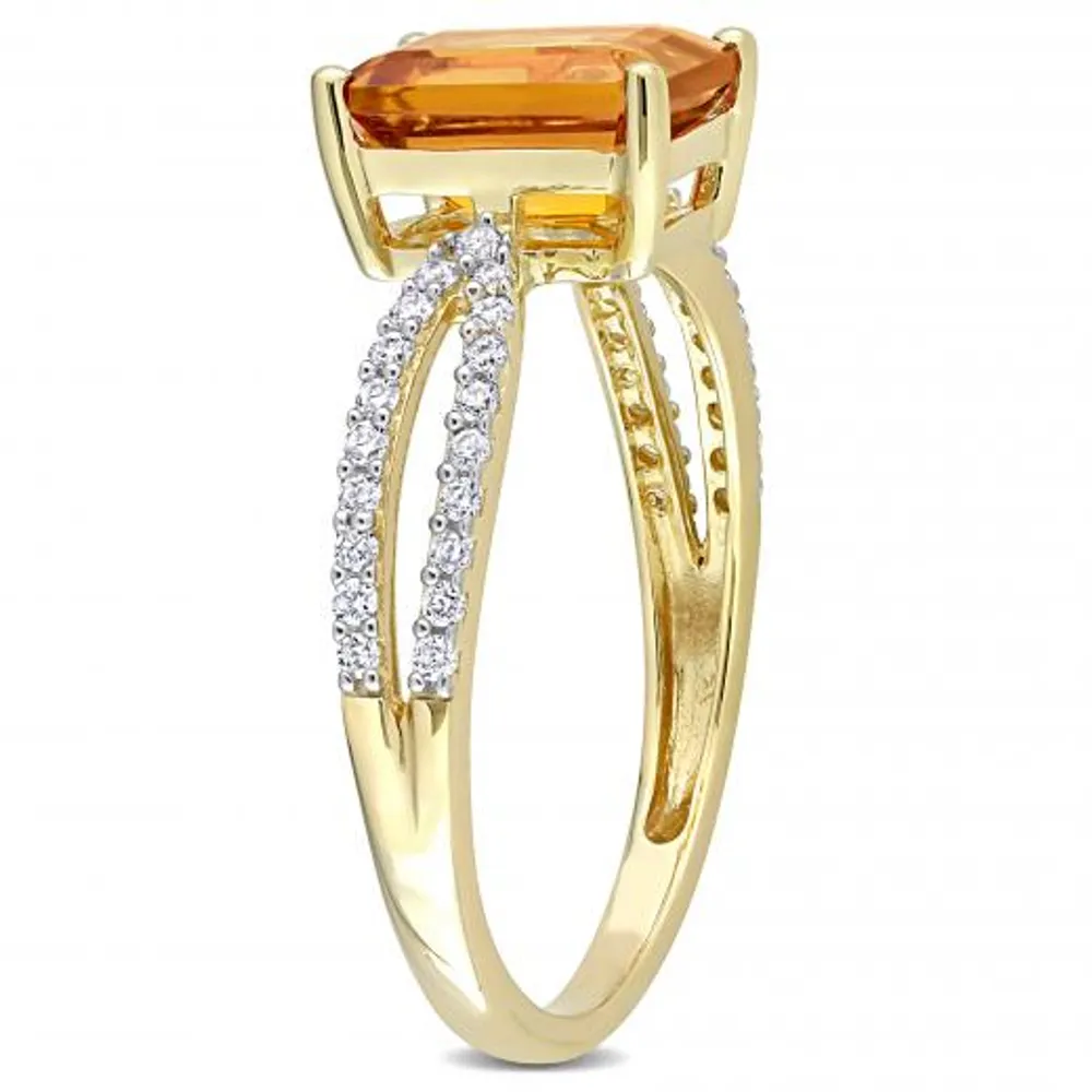 Julianna B 14K Yellow Gold Madeira Citrine & Diamond Fashion Ring