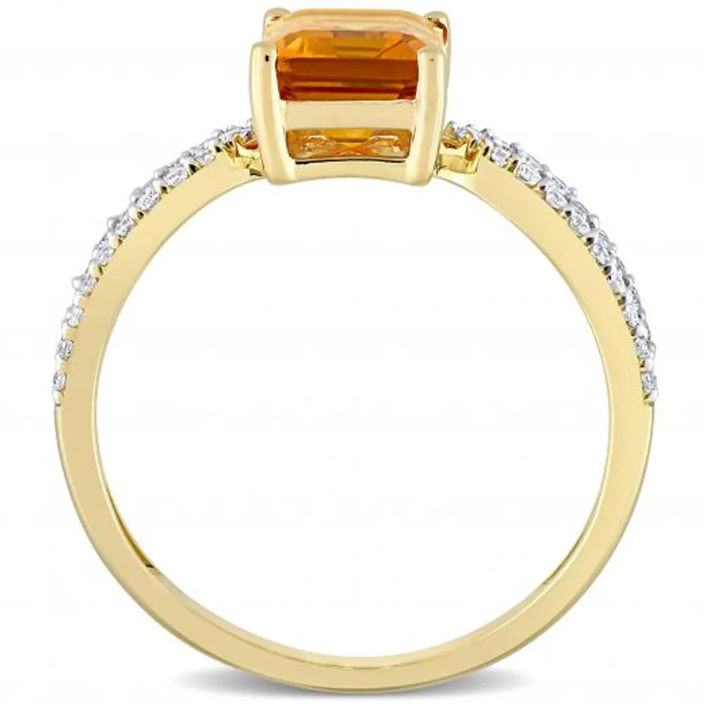 Julianna B 14K Yellow Gold Madeira Citrine & Diamond Fashion Ring