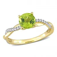 Julianna B 14K Yellow Gold Peridot & Diamond Fashion Ring