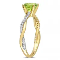 Julianna B 14K Yellow Gold Peridot & Diamond Fashion Ring