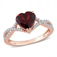 Julianna B 14K Rose Gold Garnet & Diamond Fashion Ring