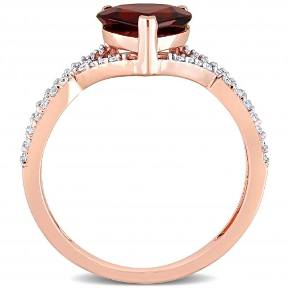 Julianna B 14K Rose Gold Garnet & Diamond Fashion Ring