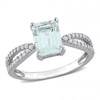 Julianna B 14K White Gold Aquamarine & Diamond Fashion Ring