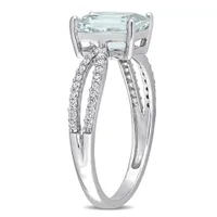 Julianna B 14K White Gold Aquamarine & Diamond Fashion Ring