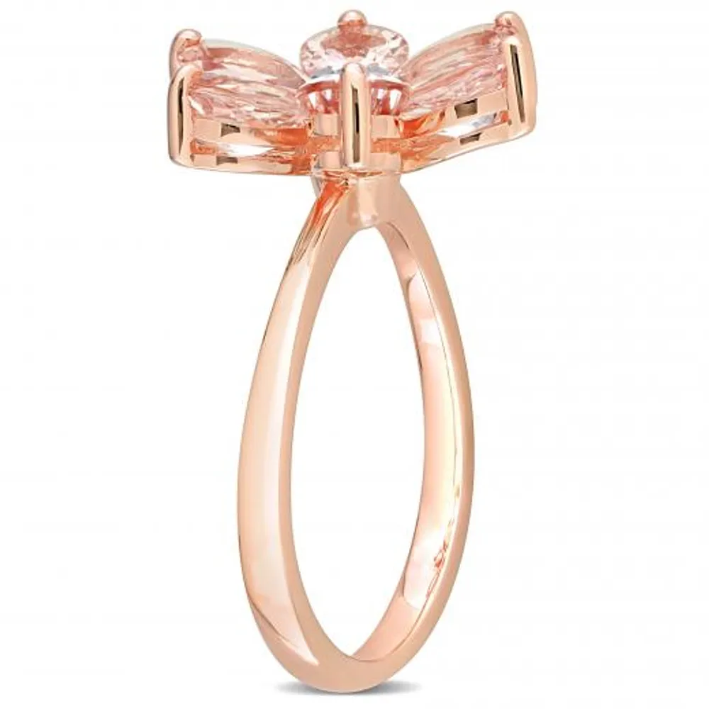 Julianna B 10K Rose Gold Morganite & Diamond Ring