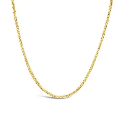 10K Yellow Gold 24" 1.35mm Round Box Chain