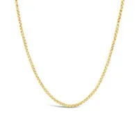 10K Yellow Gold 20" 1.35mm Round Box Chain