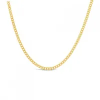 10K Yellow Gold 20" 1.5mm Diamond Cut Curb Chain