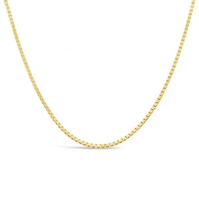 10K Yellow Gold 18" 1.3mm Box Chain