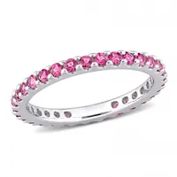 Julianna B 10K White Gold Pink Tourmaline Eternity Ring