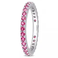 Julianna B 10K White Gold Pink Tourmaline Eternity Ring