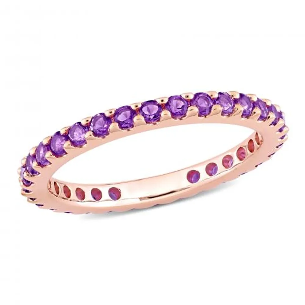 Julianna B 10K Rose Gold Amethyst Eternity Ring