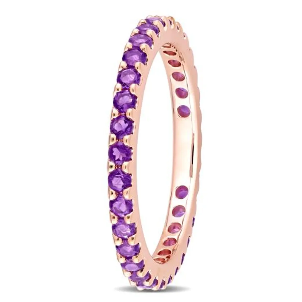 Julianna B 10K Rose Gold Amethyst Eternity Ring