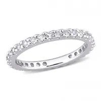 Julianna B 10K White Gold White Topaz Eternity Ring