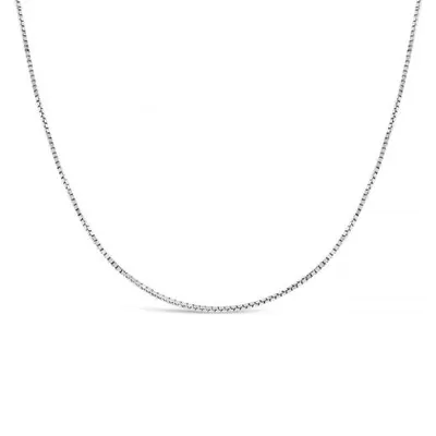 10K White Gold 20" 0.9mm Box Chain