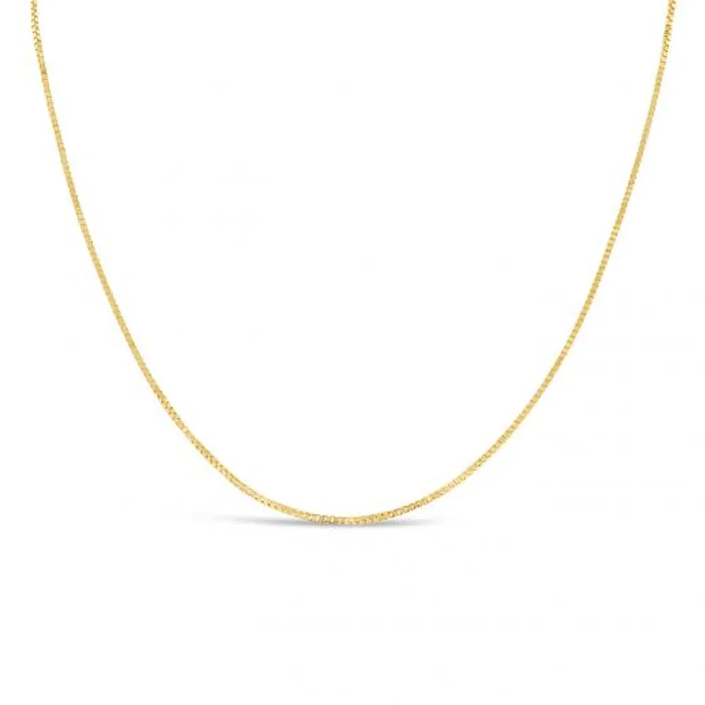 10K Yellow Gold 20" 0.8mm Box Chain