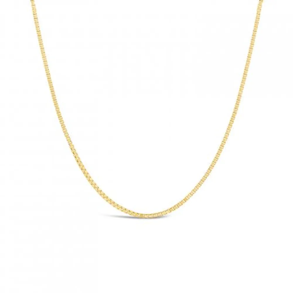 10K Yellow Gold 18" 0.8mm Box Chain