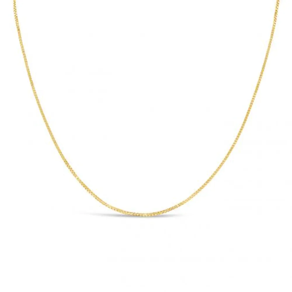 10K Yellow Gold 16" 0.8mm Box Chain