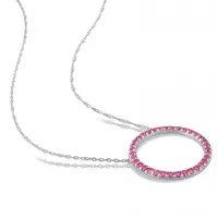 Julianna B 10K White Gold Pink Tourmaline Fashion Pendant