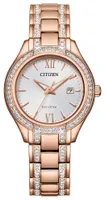 Citizen Women's Silhouette Crystal Rose Gold-Tone Eco-Drive Watch