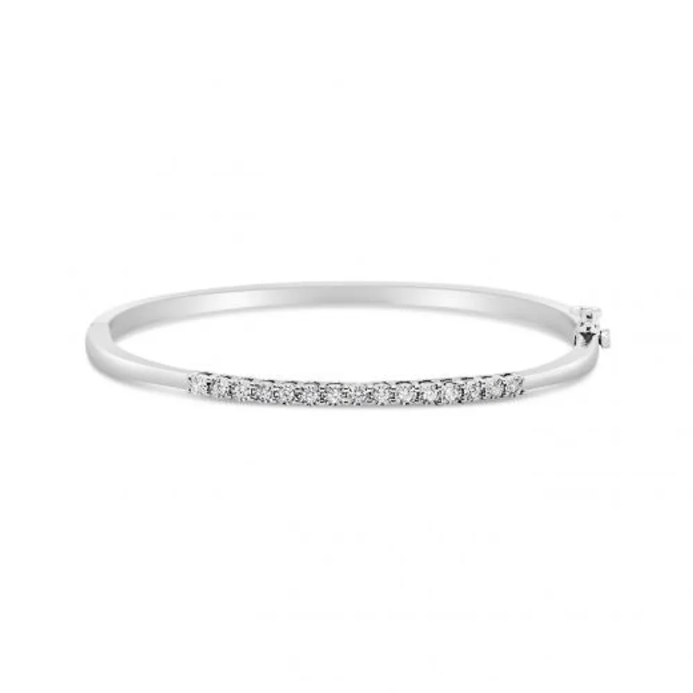 Sterling Silver 0.23CTW Diamond Bangle