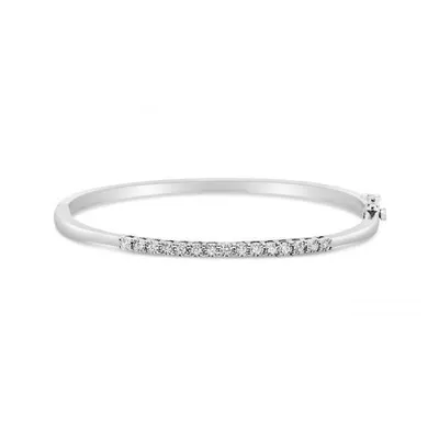 Sterling Silver 0.23CTW Diamond Bangle