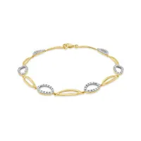 10K Yellow Gold 0.25CTW Diamond Link Bracelet