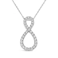 10K White Gold 1.00CTWDiamond Infinity Pendant