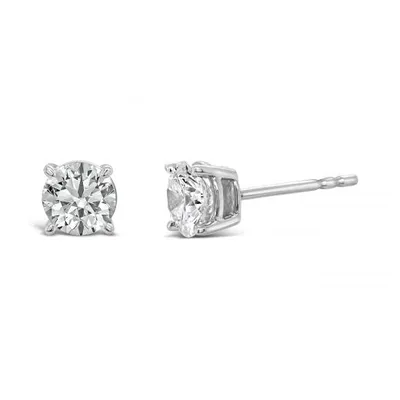 10K White Gold Lab Grown Diamond Studs 1.20CTW SI2/HI