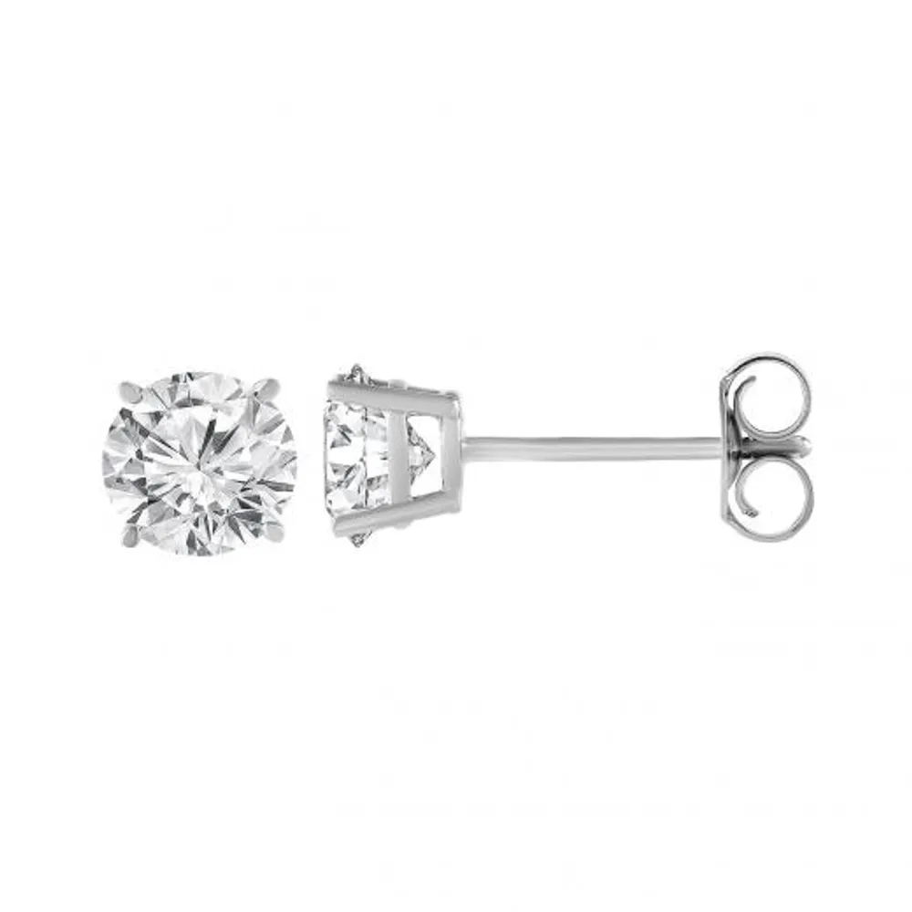 14K White Gold Lab Grown Diamond Studs 1.00CTW SI2/HI