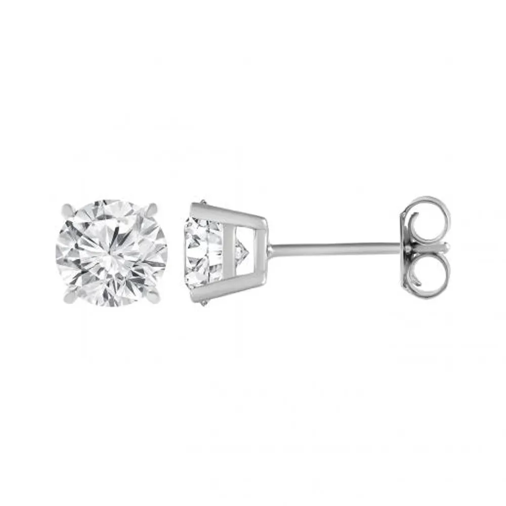 14K White Gold Diamond Studs 1.50CTW SI2/HI