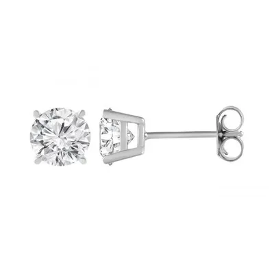 14K White Gold Diamond Studs 1.50CTW SI2/HI