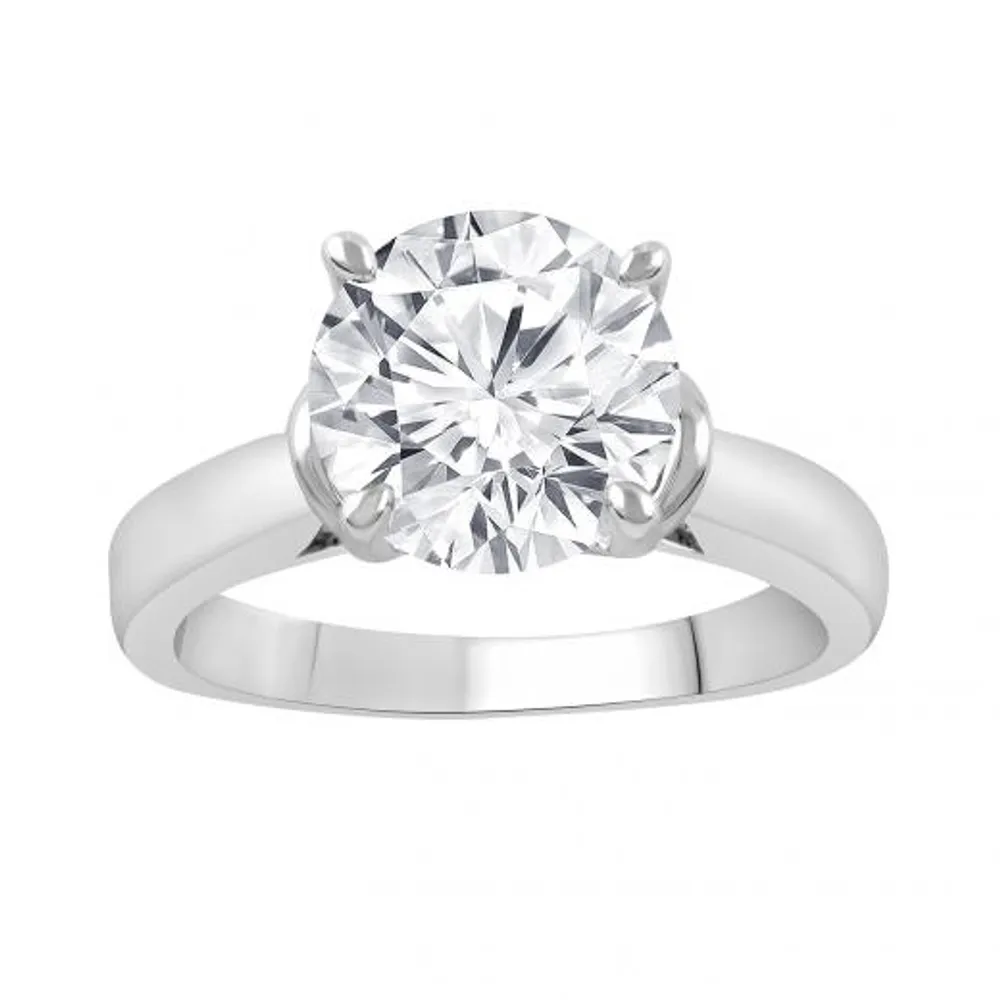 14K Lab Grown 3.00CT Diamond Solitaire Ring