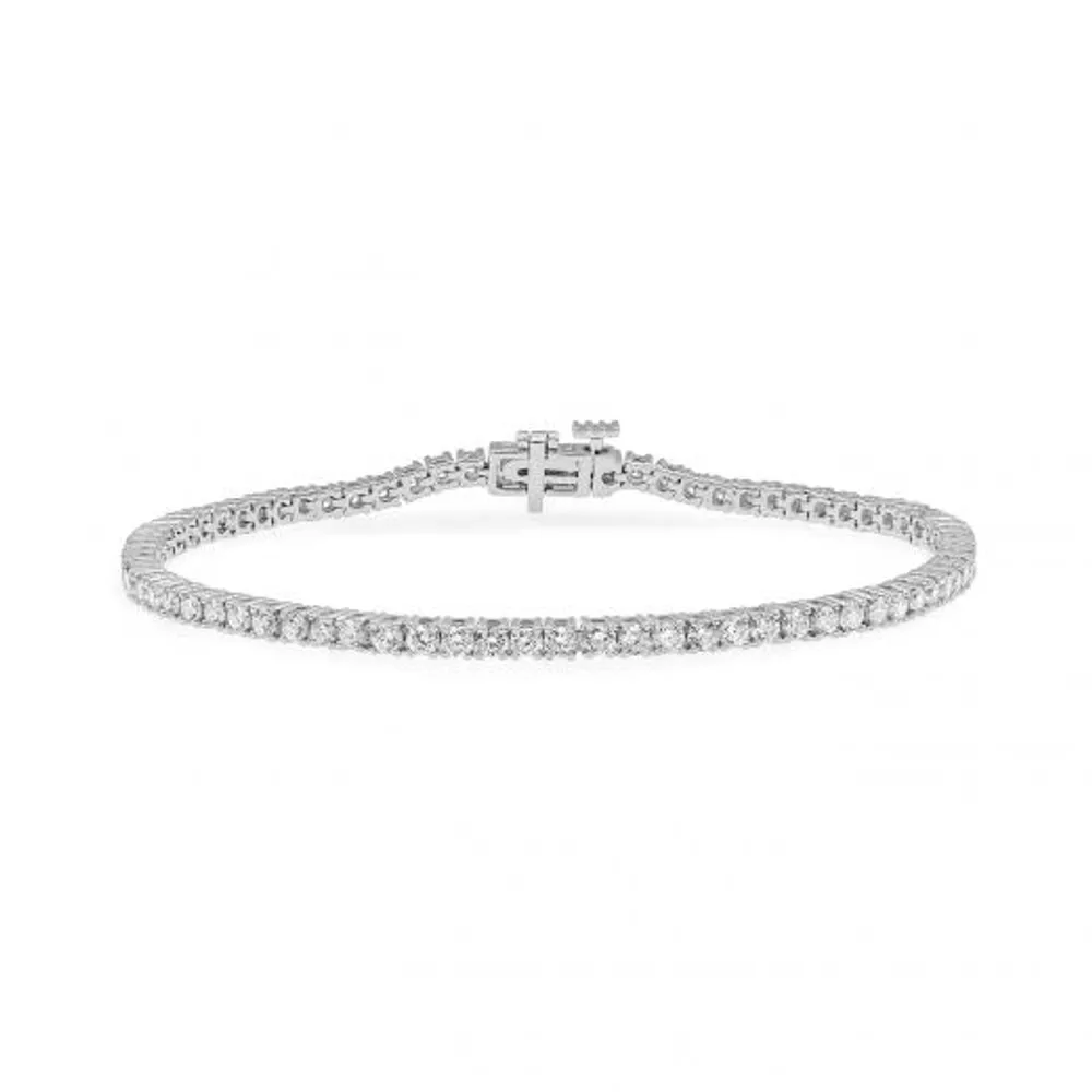 14K White Gold Lab Grown 2.96CTW Diamond Bracelet