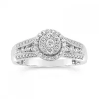 10K White Gold 0.50CTW Round Diamond Fashion Ring