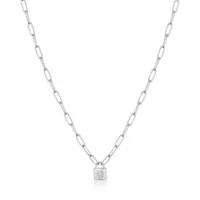 Ania Haie Silver Chunky Chain Padlock Necklace