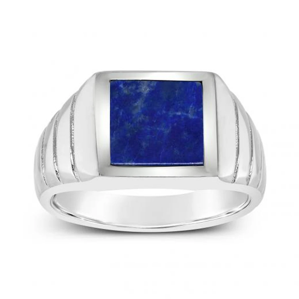 Sterling Silver Blue Lapis Ring Size Large