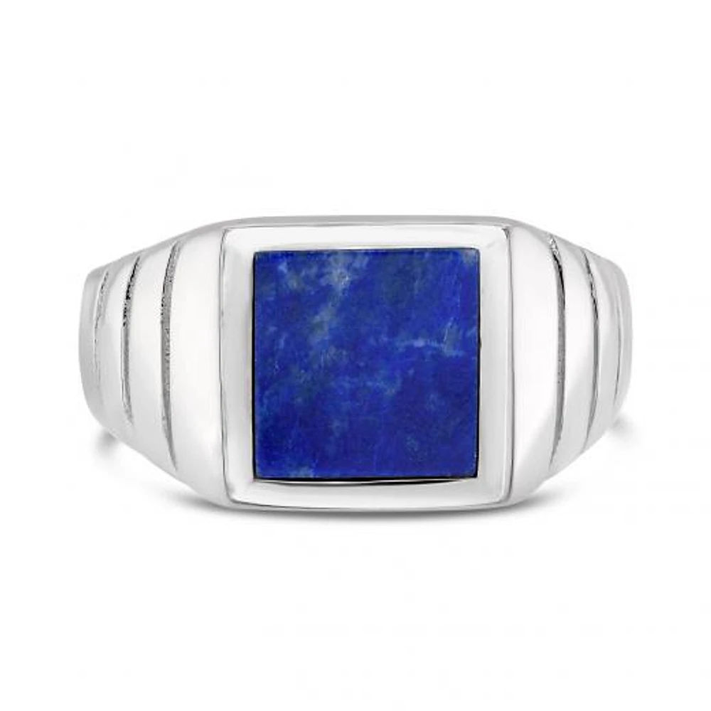 Sterling Silver Blue Lapis Ring Size Large